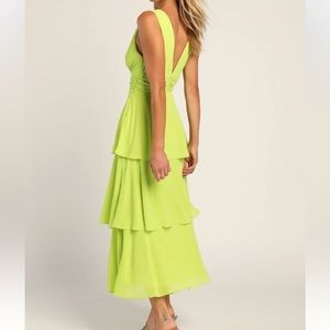 Like green tiered dress
